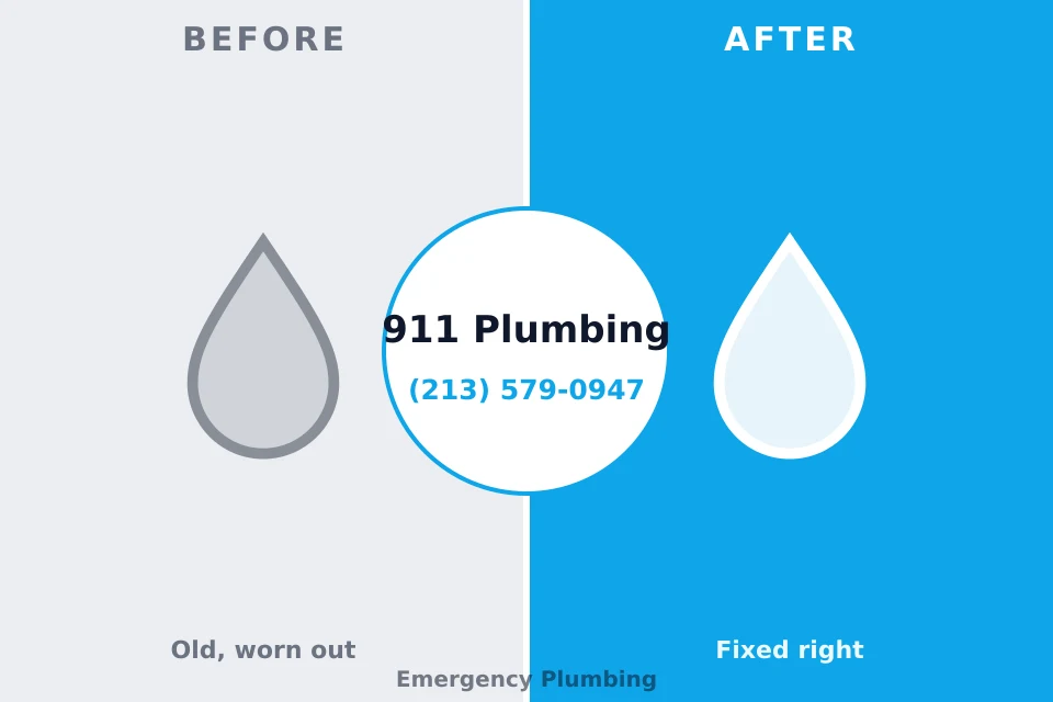 Before and after: plumbing repair Mascot, TN